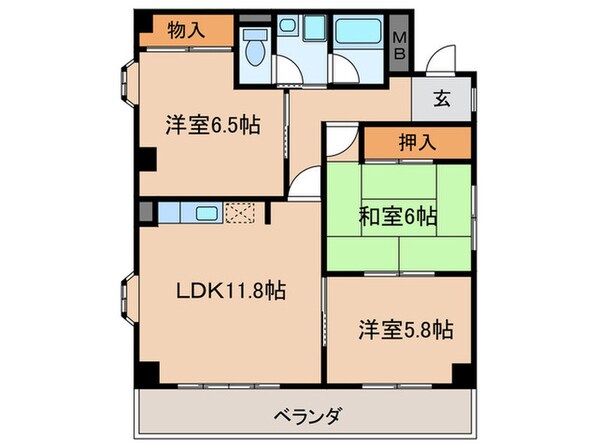 ハイツＡＳＡＤＡの物件間取画像